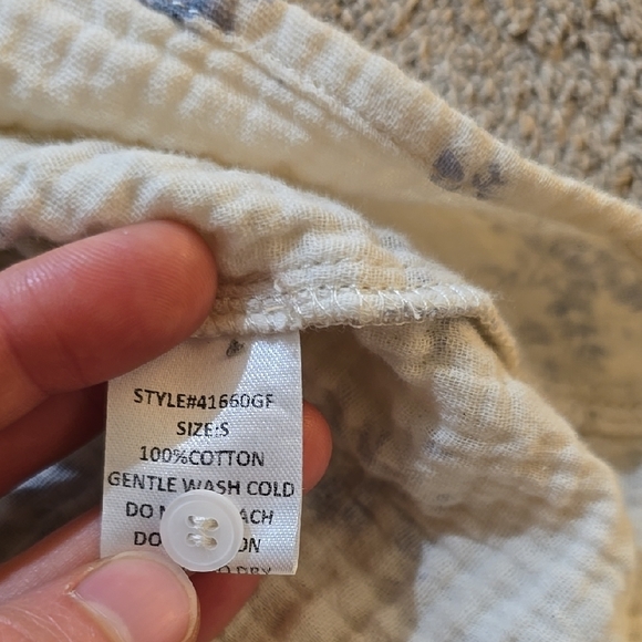 Neuflora Lakewood Blouse Size Small 100% Cotton - Picture 3 of 4